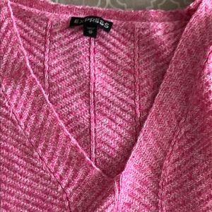 pink oversized quarter sleeve sweater!!🤩🤩